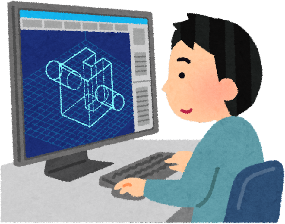 Illustration of a 3D Designer Working on Modelling Software